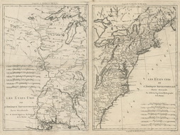French map of US 1788 two maps combined M8